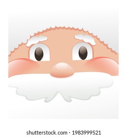 The face of Santa Claus. Vector. Cartoon style.