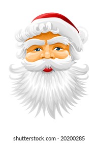 face of Santa Claus vector illustration isolated