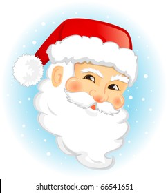 Face Of Santa Claus Vector Illustration Isolated