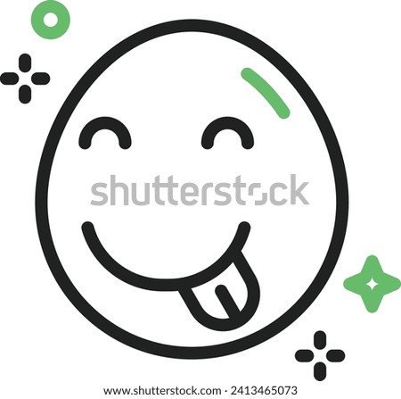 Face Savoring Food icon vector image. Suitable for mobile application web application and print media.