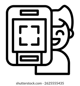 Elemento de icono de escaneo facial para diseño