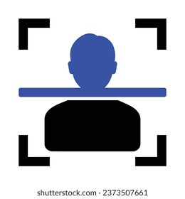 Face Scan Icon, Vector Graphics