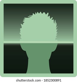 Icono de exploración facial. ilustración vectorial