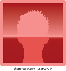 Face scan icon. vector illustration