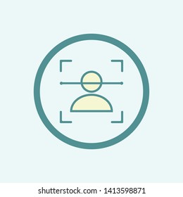 Face scan. Face recognition. Facial identification illustration. New trendy face scan graphic vector illustration.