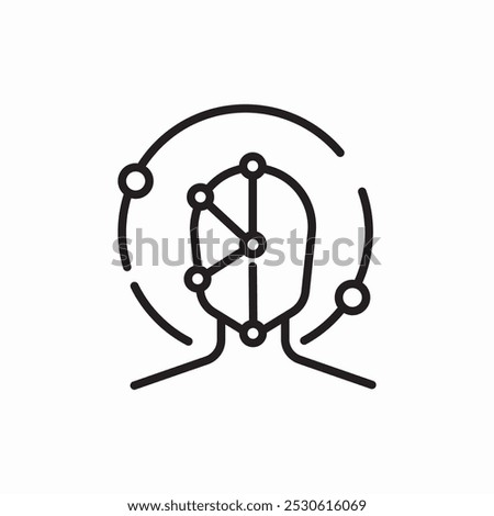 face scan smart lock icon sign vector