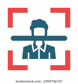 Face Scan Vector Glyph Two Color Icons For Personal And Commercial Use.
