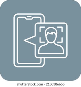 Gesichtsscanner-Vektorsymbol. Kann für Druck-, Mobil- und Web-Anwendungen verwendet werden.