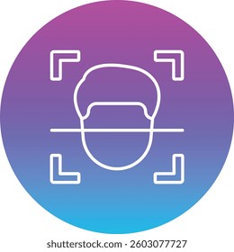 Face Scan vector icon. Can be used for printing, mobile and web applications.