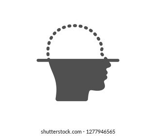 Face scanning icon. Facial scan sign. Head recognition symbol. Quality design element. Classic style icon. Vector