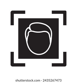 face scanning icon vector illustration design template