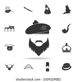The face of a Scottish man icon. Detailed set of United Kingdom culture icons. Premium quality graphic design. One of the collection icons for websites, web design, mobile app on white background