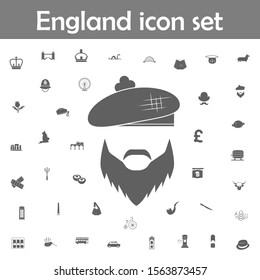 The face of a scottish man icon. England icons universal set for web and mobile