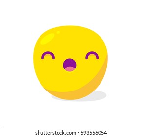 Face Screaming in Fear. Screaming in Fear Emoji. Scared Face Icon. Smile Screaming in Fear Emoticon. Isolated vector illustration on white background
