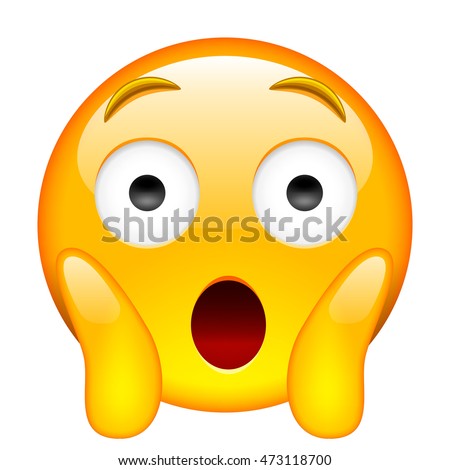 Face Screaming Fear Screaming Fear Emoji Stock Vector (Royalty Free