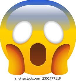 Face Screaming in Fear emoji vector emoticon