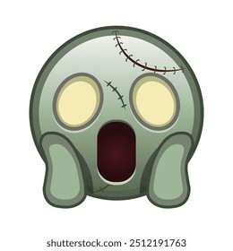 Face screaming in fear Large size of zombie halloween emoji