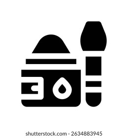 face scrub glyph icon. Strong and solid vector icon for websites, mobile interfaces, presentations, and visual branding. High quality and easy to edit.