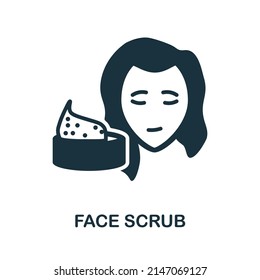 Face Scrub icon. Simple element from skin care collection. Creative Face Scrub icon for web design, templates, infographics and more