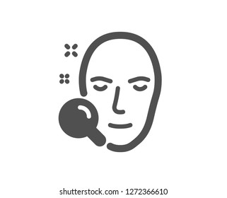 Face search icon. Head recognition sign. Quality design element. Classic style icon. Vector