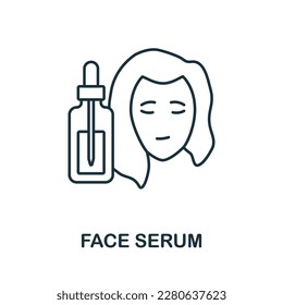 Face Serum line icon. Simple element from skin care collection. Creative Face Serum outline icon for web design, templates, infographics and more