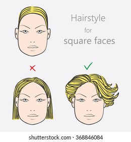 Face shape. Alternative hairstyles for square face. Yes and no.