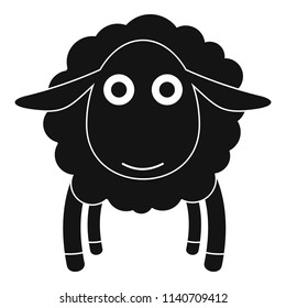 Face of sheep icon. Simple illustration of face of sheep vector icon for web design isolated on white background