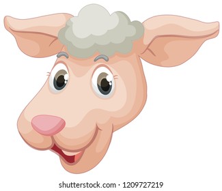 A face of sheep illustration
