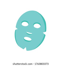 face sheet mask doodle icon, vector illustration