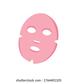 icono de doodle de máscara de hoja de cara, ilustración vectorial