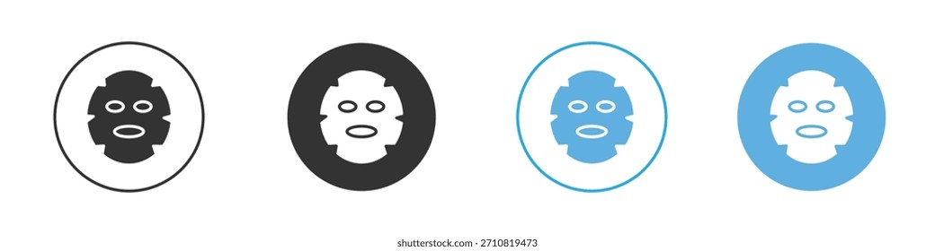 Maskensymbol für Gesichtsblatt. Entwurfsvorlage für Grafiksymbol