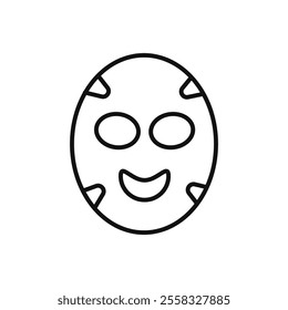 Face sheet mask icon Symbol mark in Outline style