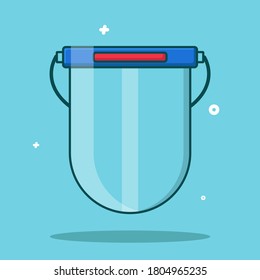 la ilustración de vector gráfico de protección facial se puede utilizar para iconos de estado o similares.