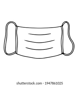 Doodles dibujados a mano por el Escudo facial. Atención de mano y uñas. Ilustración vectorial aislada en fondo blanco.
