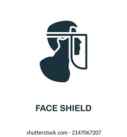 Face Shield icon. Monochrome simple Face Shield icon for templates, web design and infographics