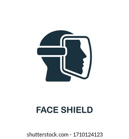 Face Shield icon. Simple illustration from personal protection collection. Creative Face Shield icon for web design, templates, infographics
