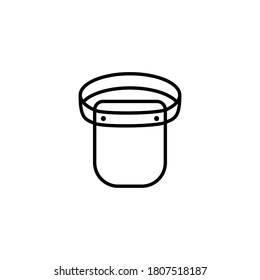 Face shield icon. Transparent plastic mask. Protection from Covid-19. Vector illustration