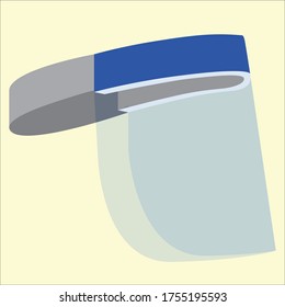 Face shield icon in vector format