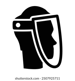 Face Shield Icon, Vector Graphics