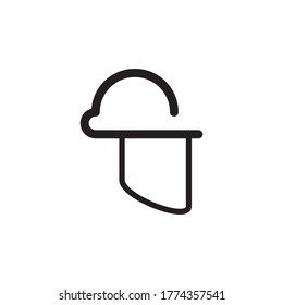 Face Shield Icon Vector Illustration
