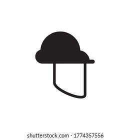 Ilustración del vector de iconos de Escudo facial