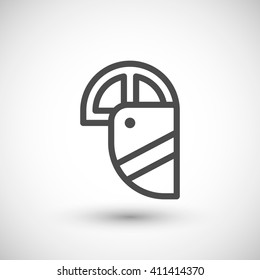 Face shield line icon
