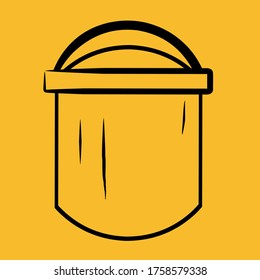 Face Shield line vector. Face shield thin line icon.