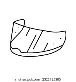 face shield motorcycle accessory line icon vector. face shield motorcycle accessory sign. isolated contour symbol black illustration