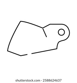face shield motorcycle line icon vector. face shield motorcycle sign. isolated contour symbol black illustration