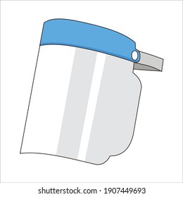 face shield protection from corona virus vector design