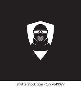 Face shield protection logo template