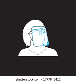 Face shield protection logo template