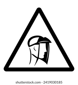 Face Shield Signo De Símbolo Requerido, Ilustración De Vectores, Aislado En Etiqueta De Fondo Blanco. EPS10
