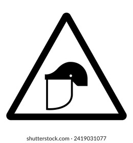 Face Shield Signo De Símbolo Requerido, Ilustración De Vectores, Aislado En Etiqueta De Fondo Blanco. EPS10